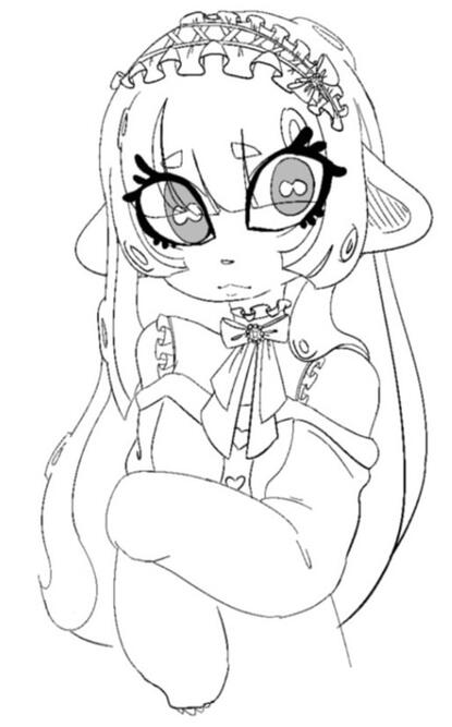 @_ dedf1sh_ - drew me as an octoling, I LOVE SPLATOON!